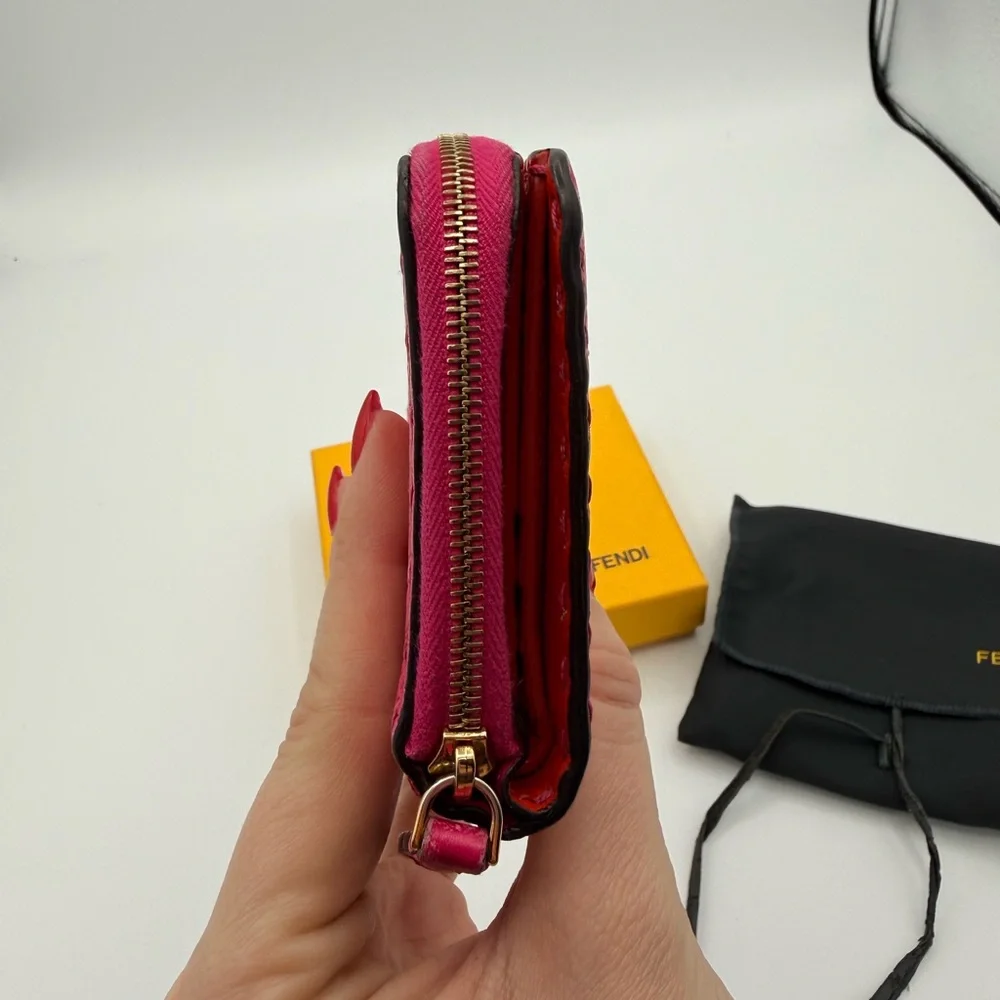 Fendi Celleria Leather Compact Wallet - Picture 2 of 8